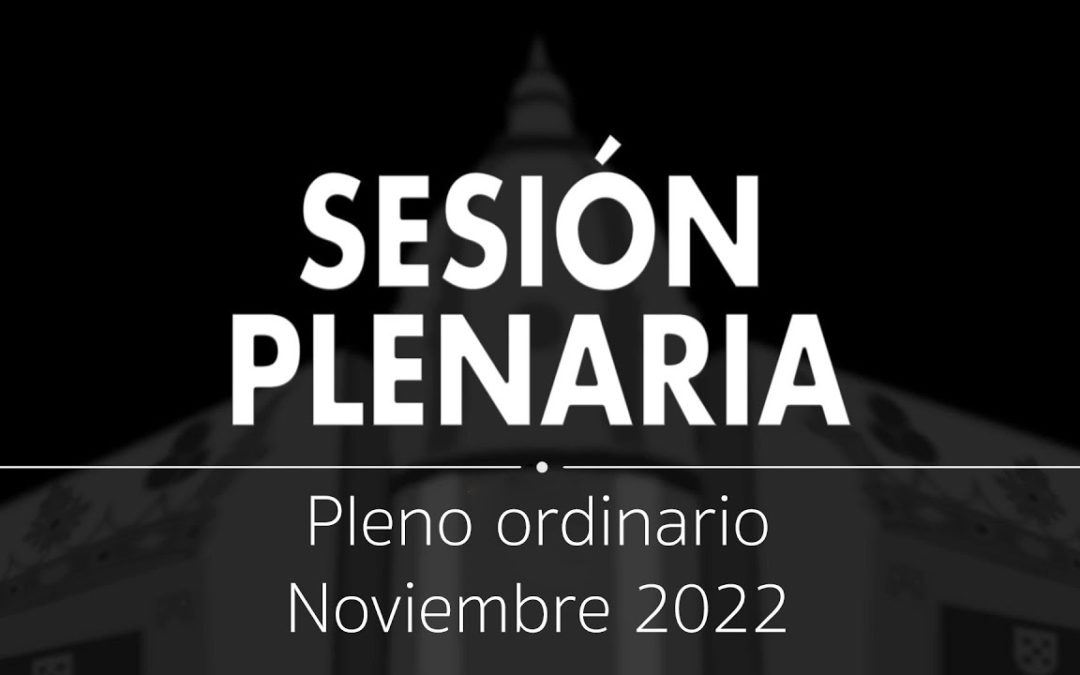 Sesión Plenaria | Pleno Ordinario Noviembre 2022