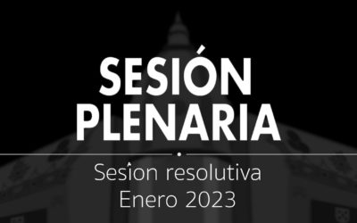 Sesión Plenaria | Sesión resolutiva Enero 2023