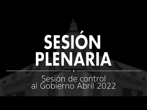 Sesión de control al Gobierno Abril 2022
