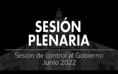 Sesion Plenaria | Sesión de control al Gobierno Junio 2022