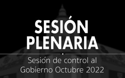 Sesión Plenaria | Sesión de control al Gobierno Octubre 2022
