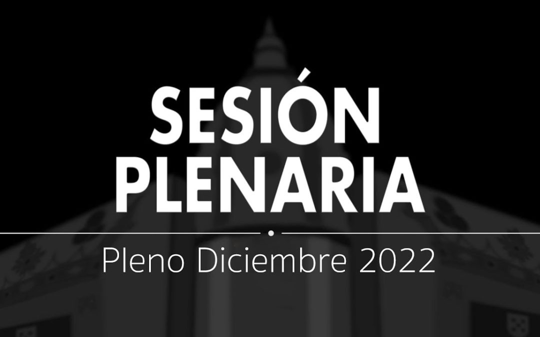 Sesión Plenaria | Pleno Ordinario Diciembre 2022